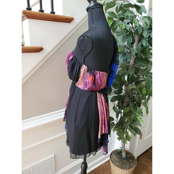 Tibi Multicolor 100% Silky One Shoulder Dress - Picture 6 of 12